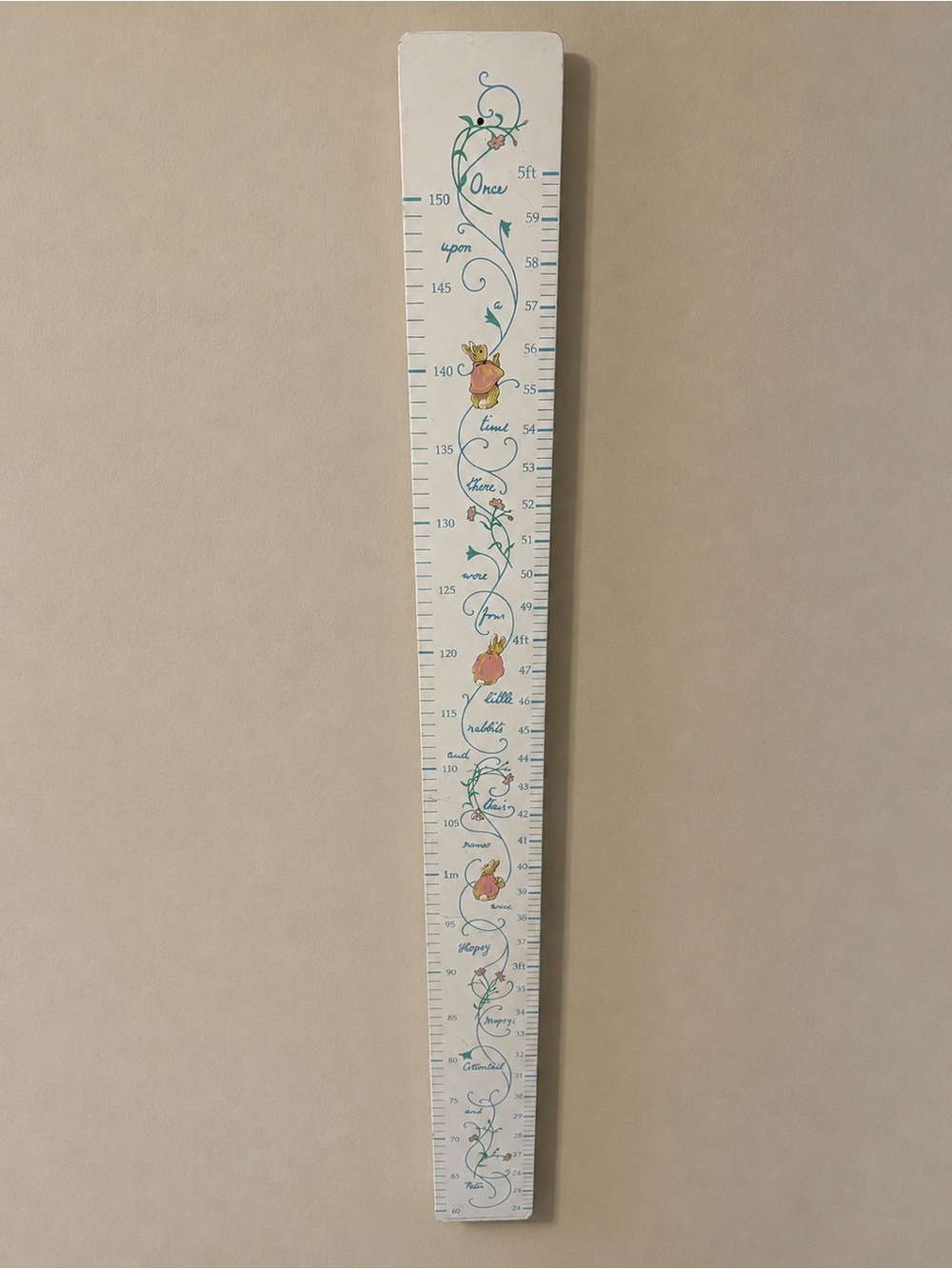 Vintage wooden growth chart